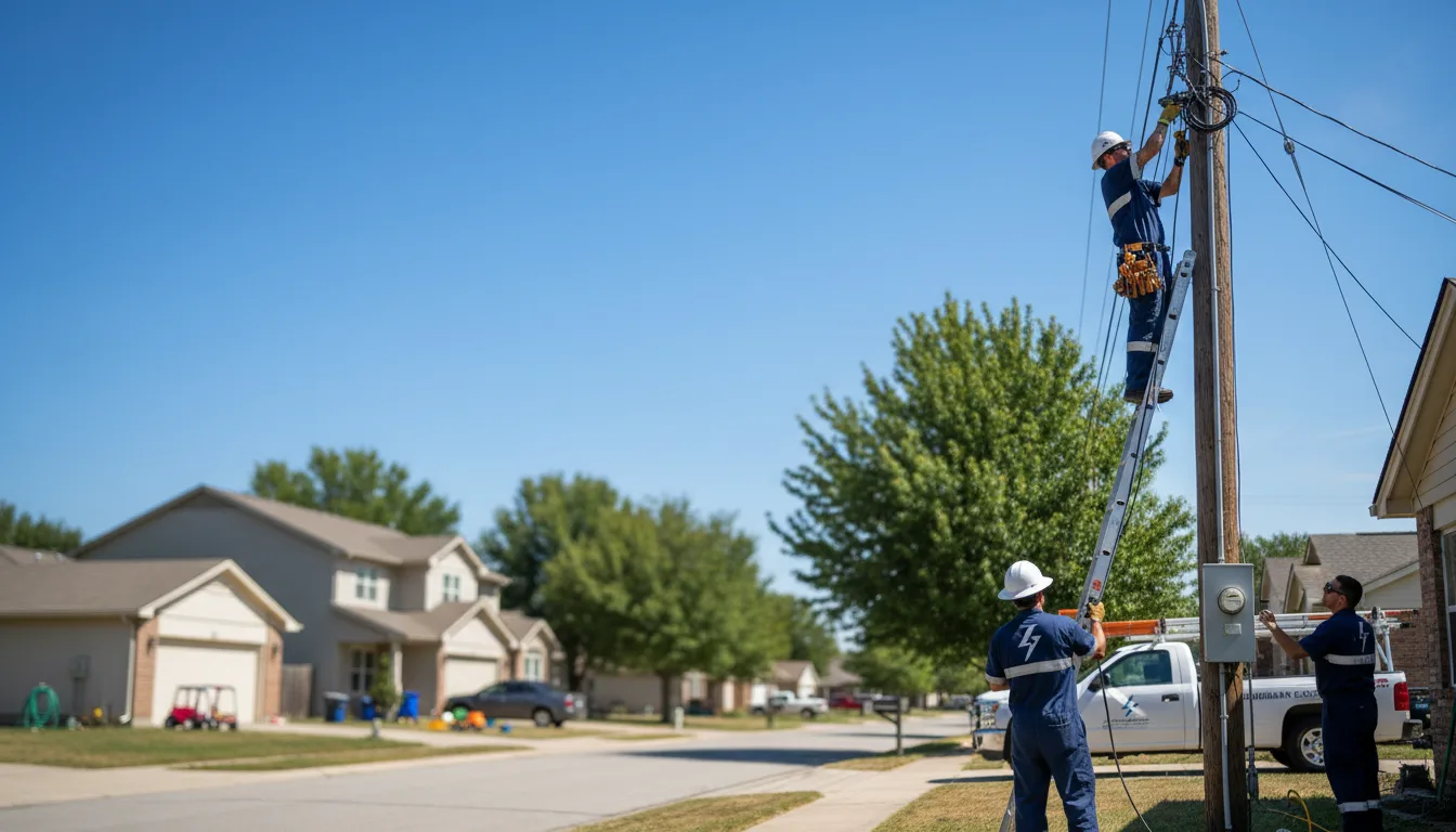 Residential electrician providing installation services in Rockville, MO